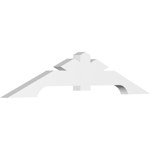 Ekena Millwork Vanguard Architectural Grade PVC Gable Bracket, 84"W x 17 1/2"H x 4"D x 6"F, 5/12 Pitch GBP084X18X0406VAN00 - main